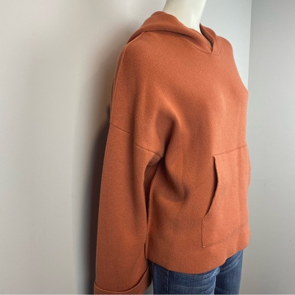 Zara • drop shoulder knit hooded pullover - Picture 4 of 14
